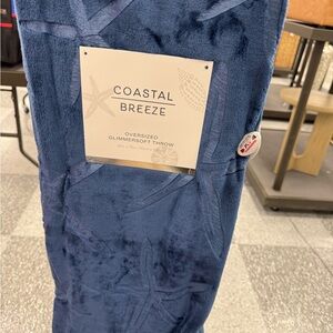 Coastal Breeze Blue Throw Blanket